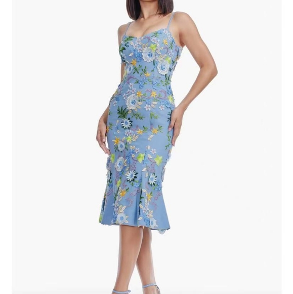 Dress the Population Dresses & Skirts - Dress The Population Allona Embroidered Cocktail Dress